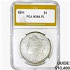 Image 1 : 1891 Morgan Silver Dollar PGA MS66 PL
