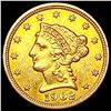 Image 1 : 1902 $2.50 Gold Quarter Eagle CLOSELY UNCIRCULATED