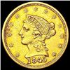Image 1 : 1845 $2.50 Gold Quarter Eagle NEARLY UNCIRCULATED