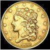 Image 1 : 1834 Plain 4 $5 Gold Half Eagle NEARLY UNCIRCULATE