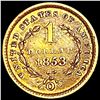 Image 2 : 1843-O Rare Gold Dollar CLOSELY UNCIRCULATED