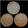 Image 2 : [3] US Large Cents [1824, 1830, 1850] LIGHTLY CIRC