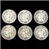 Image 1 : [6] US 3 Cent Nickels [1868, [4] 1869, 1870] HIGH