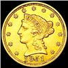 Image 1 : 1851 $2.50 Gold Quarter Eagle CLOSELY UNCIRCULATED