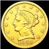Image 1 : 1851 $2.50 Gold Quarter Eagle LIGHTLY CIRCULATED