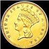 Image 1 : 1862 Rare Gold Dollar CLOSELY UNCIRCULATED