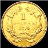 Image 2 : 1874 Rare Gold Dollar CHOICE AU