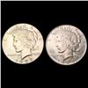 Image 1 : [2] Peace SilveDollars [1934-D, 1935] CLOSELY UNCI