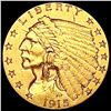 Image 1 : 1915 $2.50 Gold Quarter Eagle CLOSELY UNCIRCULATED