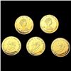 Image 1 : [5] Varied 1/10gm Gold Coinage [[2] 1979, [3] 1980