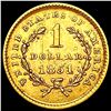 Image 2 : 1851 Rare Gold Dollar CLOSELY UNCIRCULATED