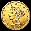 Image 1 : 1903 $2.50 Gold Quarter Eagle UNCIRCULATED
