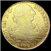 1793-So Chile .7615oz Gold 8 Escudos NEARLY UNCIRC