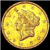 Image 1 : 1849 Open Wreath w/ L Rare Gold Dollar NEARLY UNCI
