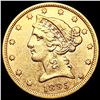 Image 1 : 1895 $5 Gold Half Eagle CLOSELY UNCIRCULATED