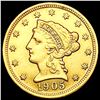 Image 1 : 1905 $2.50 Gold Quarter Eagle CLOSELY UNCIRCULATED