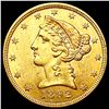 Image 1 : 1882 $5 Gold Half Eagle UNCIRCULATED