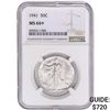 Image 1 : 1941 Walking Liberty Half Dollar NGC MS66+