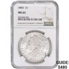 Image 1 : 1883 Morgan Silver Dollar NGC MS65