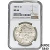 Image 1 : 1881-S Morgan Silver Dollar NGC MS66