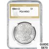 Image 1 : 1884-CC Morgan Silver Dollar PGA MS63