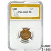 Image 1 : 1881 Indian Head Cent PGA MS66 RB
