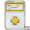 Image 1 : 1925-D $2.50 Gold Quarter Eagle PGA MS64+