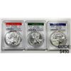 Image 1 : 2020-P/S/W 3 Coin American Silver Eagle Set PCGS