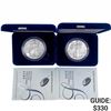 Image 1 : 2017 US 1oz Silver Eagle Proof Coins [2 Coins]