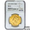 Image 1 : 1873 $20 Gold Double Eagle NGC MS61 Open 3