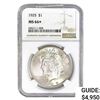 Image 1 : 1925 Silver Peace Dollar NGC MS66+