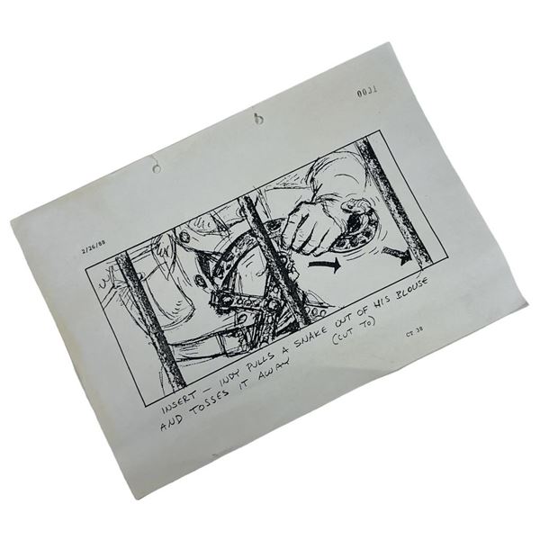 Indiana Jones and the Last Crusade (1989) - Original Vintage Production Used Storyboard Copy (Snake)