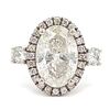 Image 1 : 6.30 ctw Diamond Ring - 14KT White Gold