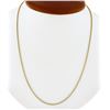 Image 2 : NEW 14K Yellow Gold 18" Long 1.55mm Rounded Beveled Box Link Chain Necklace