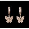 Image 1 : 0.73 ctw Diamond Earrings - 14KT Rose Gold