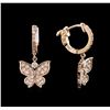 Image 2 : 0.73 ctw Diamond Earrings - 14KT Rose Gold