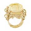 Image 8 : Vintage 14k Gold Carved Oval Nun Cameo Open Freeform Nugget Textured Ring