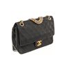 Image 2 : Chanel Black Leather Chain Double Flap Shoulder Bag