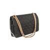 Image 3 : Chanel Black Leather Chain Double Flap Shoulder Bag