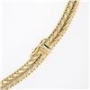 Image 8 : Fancy Italian 14k Gold Diamond V Link Chevron Necklace & Matching Bracelet Set