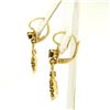 Image 2 : Vintage 18K Yellow Gold 1.0 ctw Pear Shape Garnet Dangle Drop Lever Back Earring