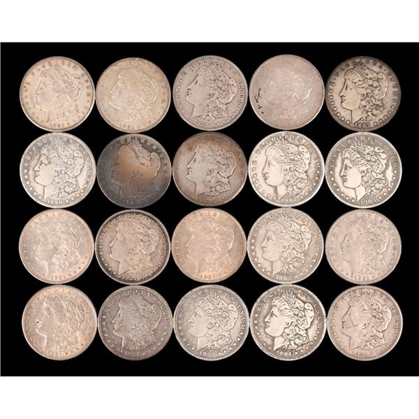 (20) Morgan US Silver Dollars 1881-1921