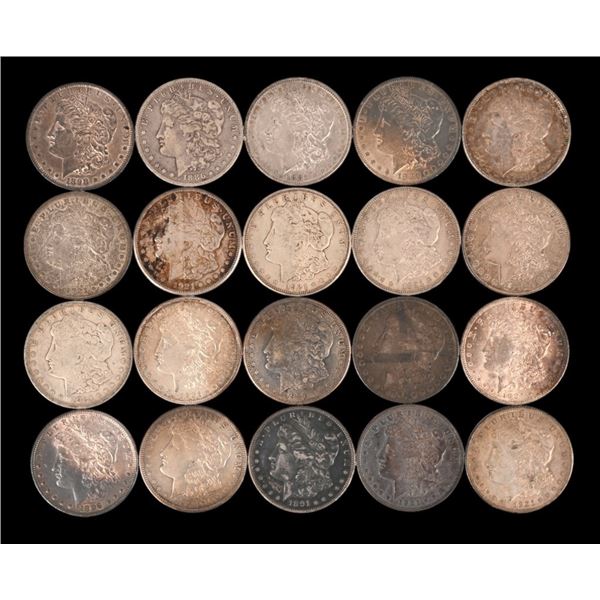 (20) Morgan US Silver Dollars 1880-1921