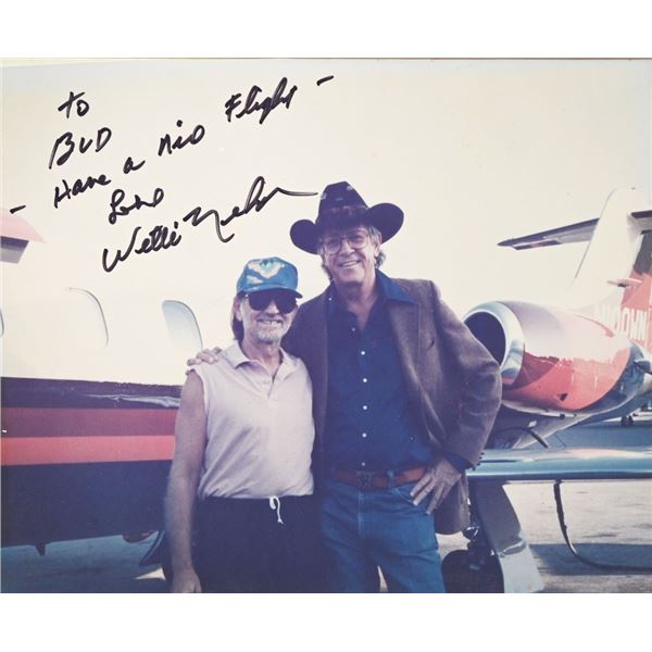 Bud Shrake & Willie Nelson Signed Photograph