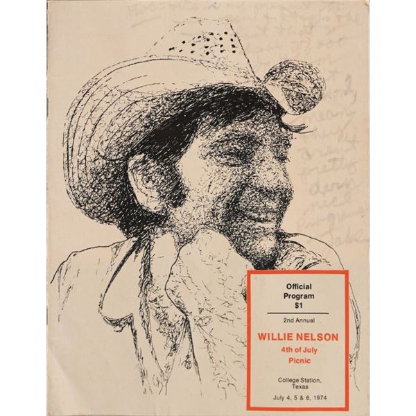 2nd Willie Nelson 4th Of July Picnic Program Cover