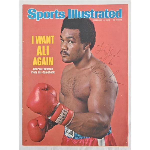 George Foreman Signed Sports Illustrated To Bud