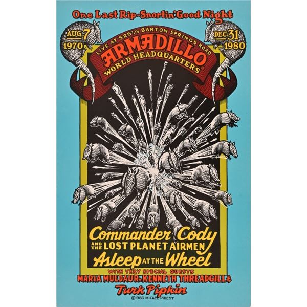 AWHQ Final Concert Poster by Micael Priest 1980