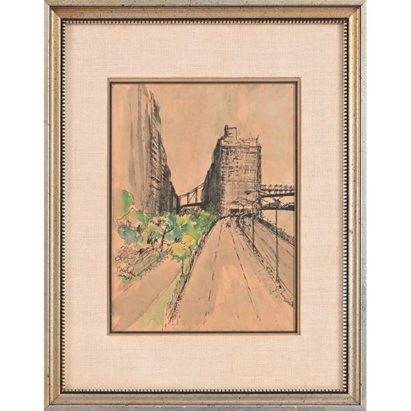 William "Bill" Beckman Original Watercolor Sketch