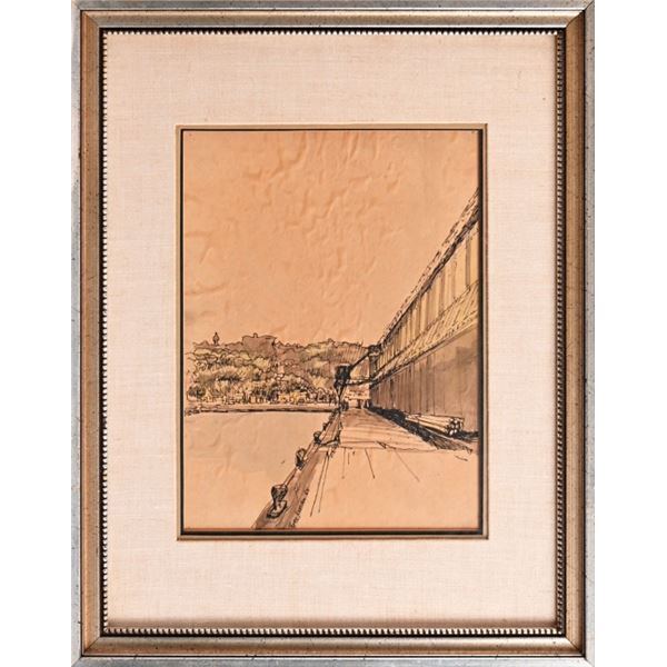 William "Bill" Beckman Original Watercolor Sketch