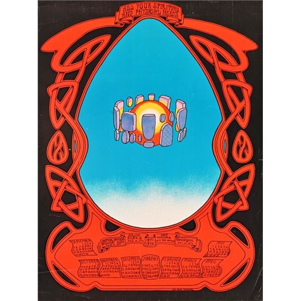 Austin Texas Calendar Poster By Rick Turner 1971 austin-texas-calendar-poster-by-rick-turner-1971